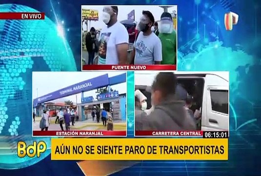 Paro de transporte público: Puente Nuevo registra largas colas y desorden por escasez de vehículos