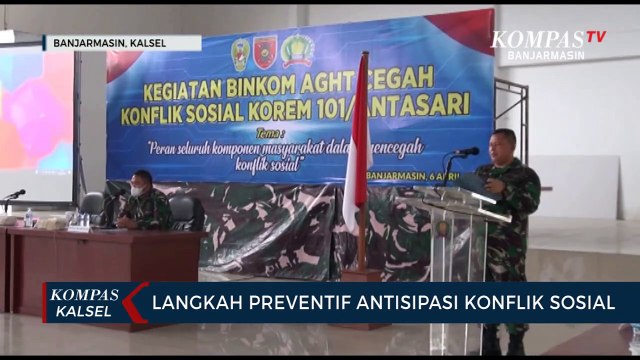 Bahas PSU hingga Terorisme, Korem 101/Antasari Sosialisasi Binkom AGHT Cegah Konflik Sosial