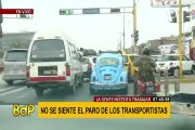 Paro de transportistas: así luce la avenida Túpac Amaru durante la paralización