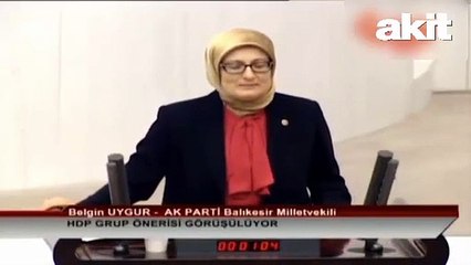 AK Partili milletvekili Belgin Uygur, kürsüde fenalaştı