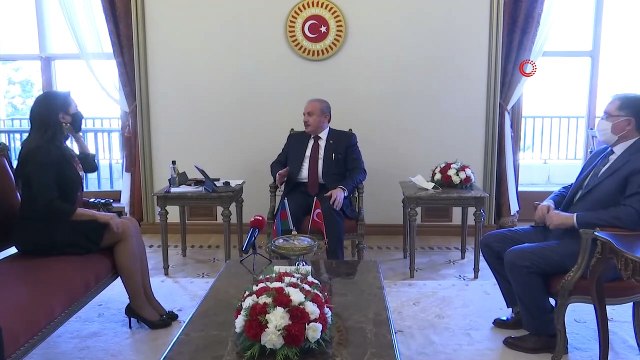 TBMM Başkanı Mustafa Şentop Azerbaycan Ombudsmanı Sabina Aliyeva ve Kamu baş denetçisi şeref Malkoç’u kabul etti