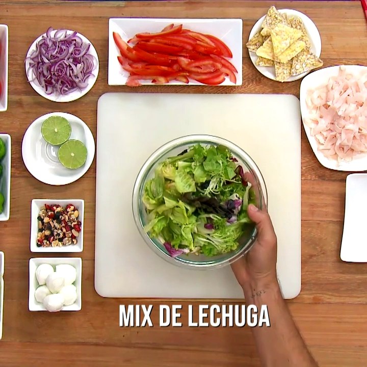 Ensalada primavera con pavo