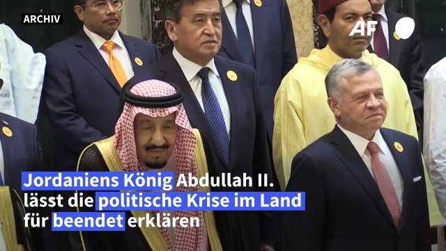 Jordaniens König: Politische Krise ist vorbei