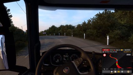 Professional driver in curved roads