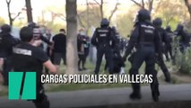 Cargas policiales contra los manifestantes en Vallecas