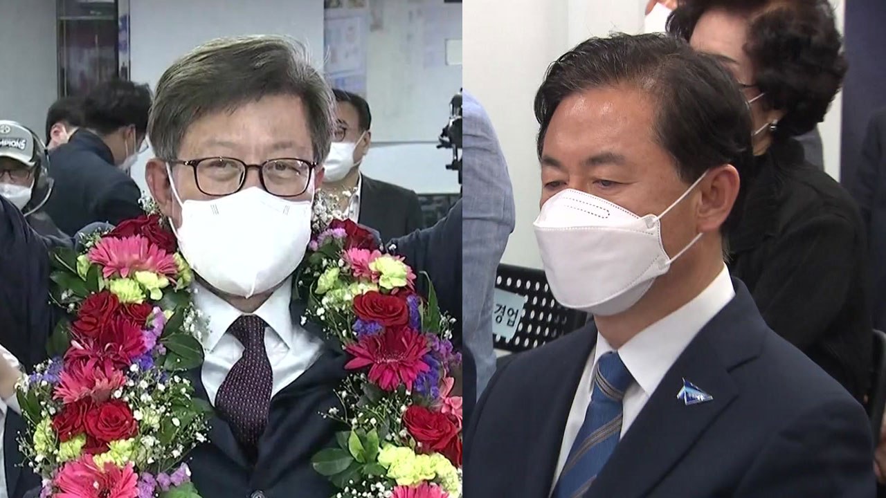 박형준 "겸손한 자세로 시정 임할 것"...김영춘 "결과 겸허히 수용" / YTN