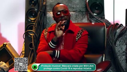 Proteção musical- Máscara criada por Will-I-Am protege contra Covid-19 e reproduz música