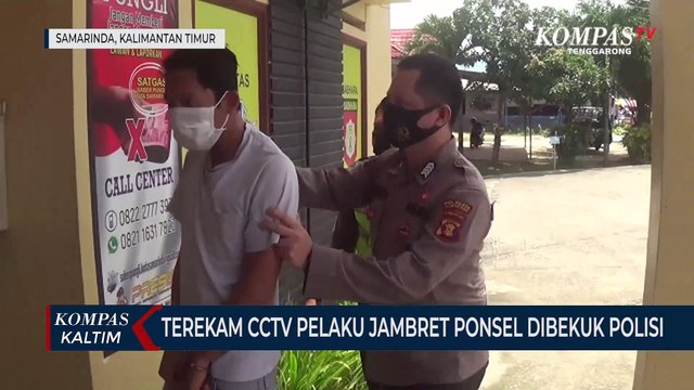 Terekam CCTV Pelaku Jambret Ponsel Dibekuk Polisi