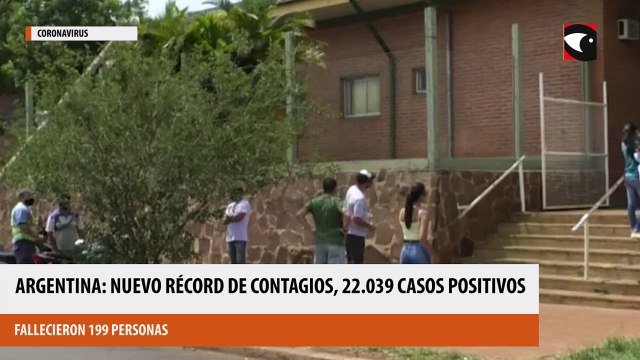 Argentina, nuevo récord de contagios, 22.039 casos positivos