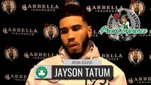 Jayson Tatum and Jaylen Brown Have Conversation