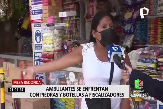Mesa Redonda: persisten violentos enfrentamientos entre ambulantes y fiscalizadores