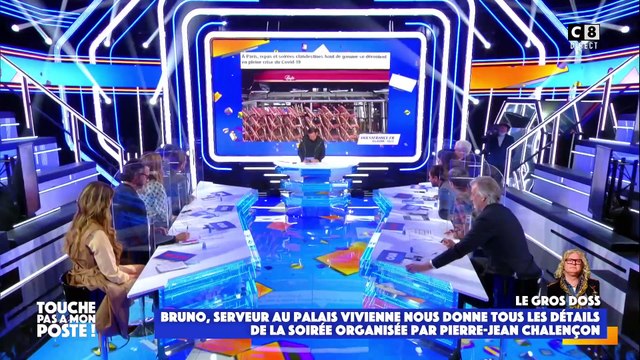 Dîner clandestin : Un homme affirmant avoir été serveur à la soirée de Pierre-Jean Chalençon affirme, dans TPMP, avoir vu un Ministre, un animateur et un chroniqueur télé