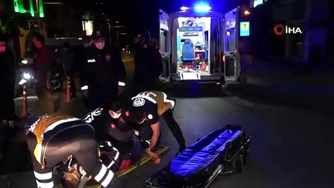Kazanın böylesi...Kısıtlama saatinde moto kuryeler  çarpıştı: 1 kişi yaralandı