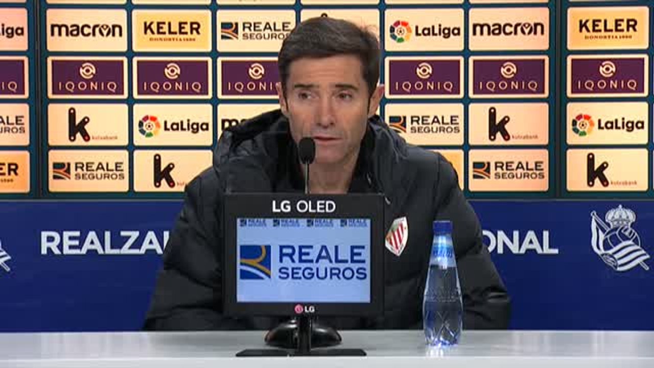 Marcelino: "No era fácil jugar este partido, pero estoy orgulloso de la reacción de los jugadores"