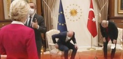 El islámico  Erdogan deja sin silla a Ursula von der Leyen, presidenta de la Comisión Europea y ella traga