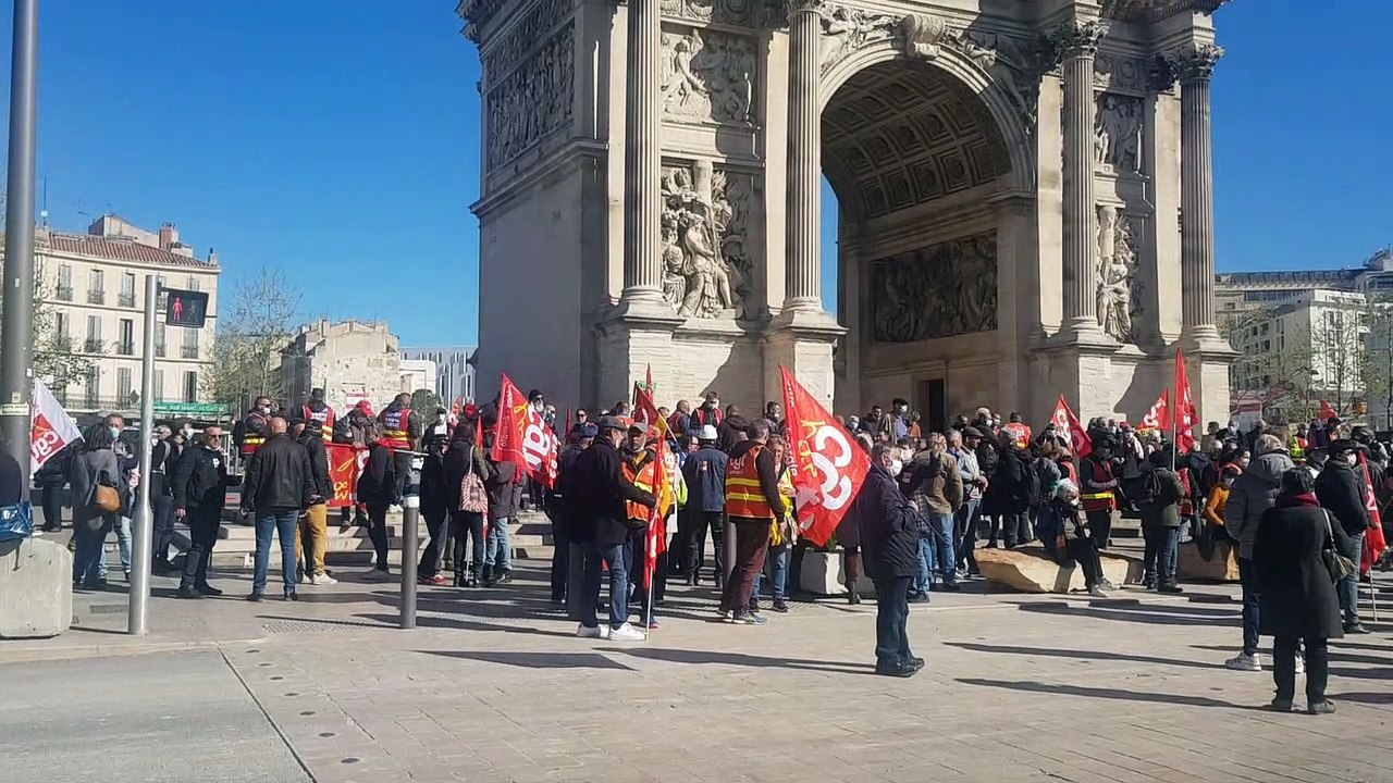 Manifestation interprofessionnelle porte d'Aix