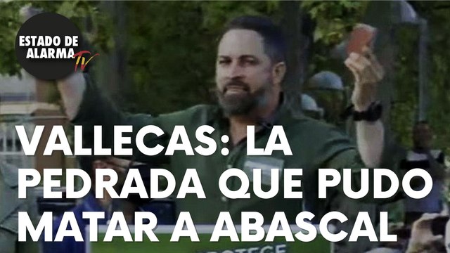 El sobrecogedor momento en el que una piedra estuvo a punto de matar a Abascal en Vallecas
