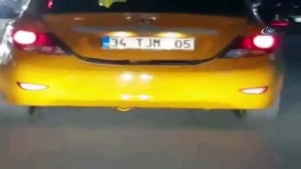 Ticari taksinin bagajında yolcu taşıdı