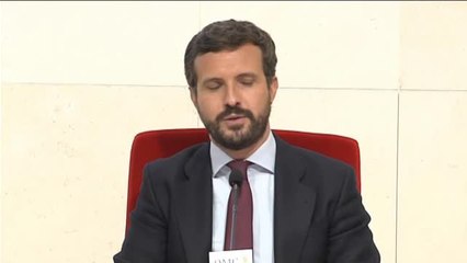 Casado condena "rotundamente" los altercados en Vallecas: "En democracia, el arma es la palabra"
