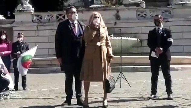 Roma - Sandra Milo interviene alla protesta delle Partite IVA