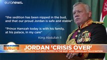 'Sedition has been nipped in the bud,' says Jordan's King Abdullah II