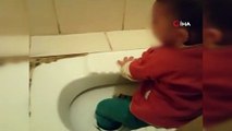 Tuvalet deliğine ayağı sıkışan çocuğu itfaiye kurtardı