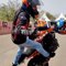 Guy Performs Wheelie While Riding Motorbike in Circles