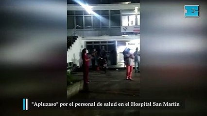 Apluzaso por el personal de salud en el Hospital San Martín