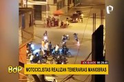Los Olivos: Extranjeros realizan maniobras en moto en pleno toque de queda