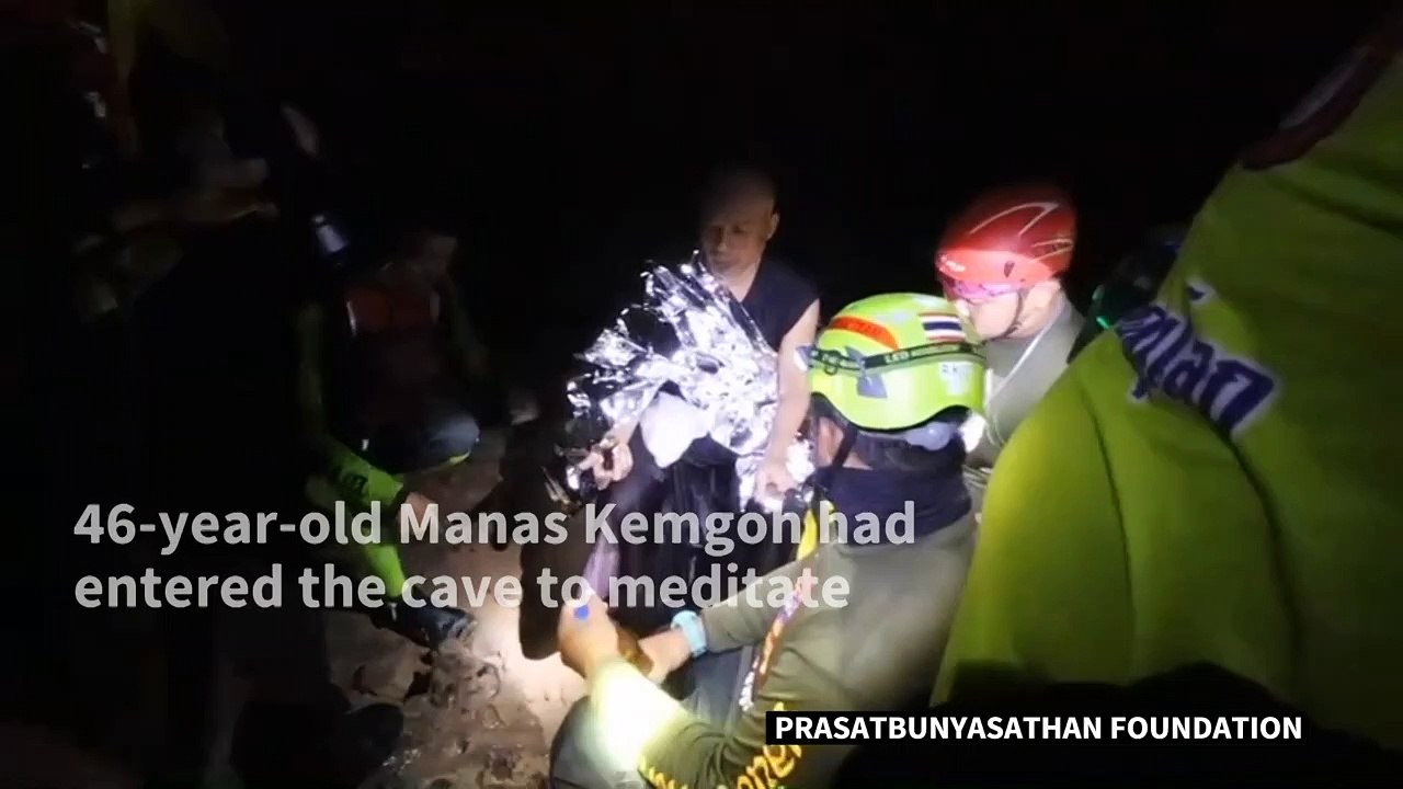 Buddhist monk freed in Thai cave rescue