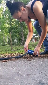 Ils sauvent la vie d'un serpent dangereux coincé dans une canette
