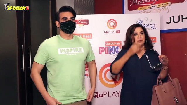 SPOTTED! Farah Khan & Rajkummar Rao with Arbaaz Khan on the sets of a chat show