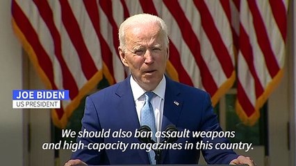 Biden calls for US ban on private 'assault weapons'