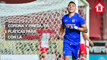 Orbelín Pineda y Jesús Corona en pláticas para renovación con Cruz Azul