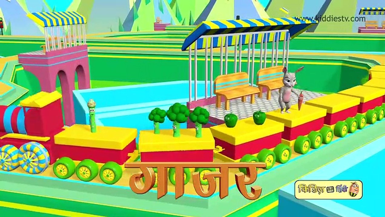 Humpty The Train Has A Ride With Vegetables And Animals | Hindi Kids Video | Baby | Kiddiestv Hindi