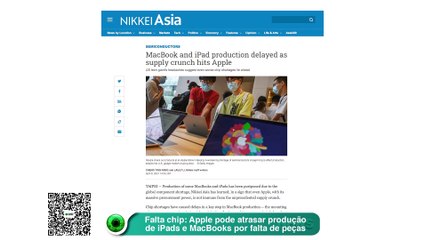 Falta chip: Apple pode atrasar produção de iPads e MacBooks por falta de peças
