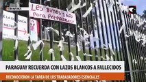 Paraguay: recordaron a los fallecidos por Covid-19 frente al Ministerio de Salud en Asunción y exigieron una salud universal, gratuita y de calidad para todos