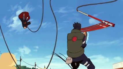 Asuma's death, Asuma uses Amida's 1000-arm Death Embrace to fight the Hidan