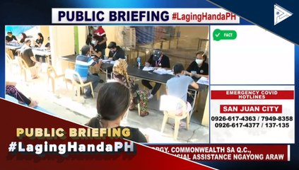 Dalawang libong pamilya sa Brgy. Commonwealth sa Quezon City, nakatakdang makakuha ng financial assistance ngayong araw