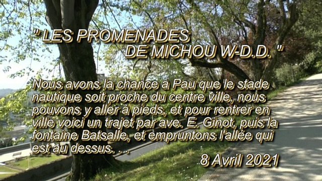 LES PROMENADES DE MICHOU64 W-D.D. - 8 AVRIL 2021 - PAU - SUIVEZ MOI POUR ALLER EN VILLE DEPUIS LE STADE NAUTIQUE.