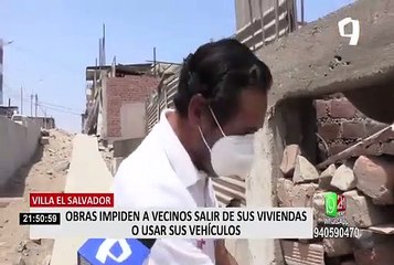 Obras dificultan a vecinos de VES salir de sus domicilios