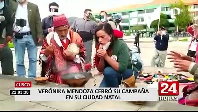 Elecciones 2021: Verónika Mendoza cae durante homenaje a Túpac Amaru II
