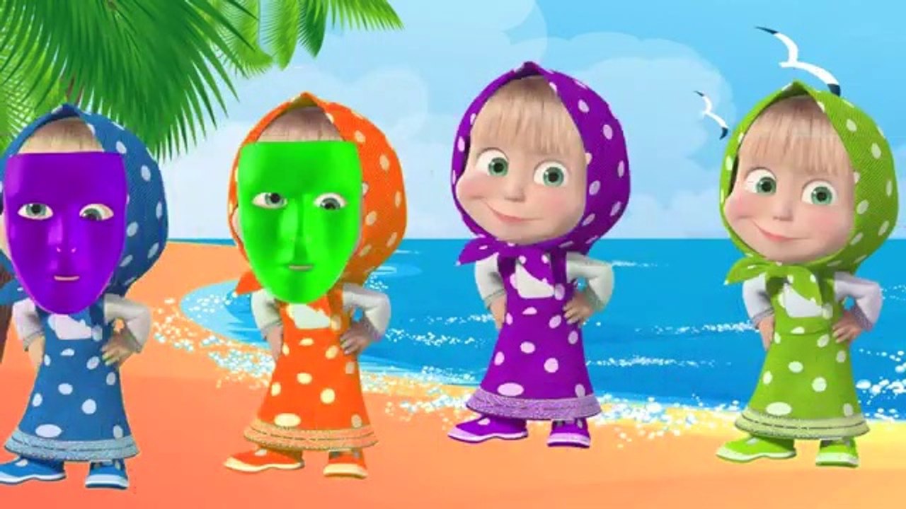 رؤوس خاطئة كرتون الكائن الفضائي الأخضر-- سبونج بوب ماشا والدب القط توم تعلم الوان اطفال