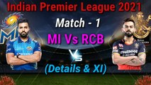 Vivo IPL 2021 1st Match | Mumbai Indians Vs Royal Challengers Playing 11 |  MI vs RCB 1st Match 2021