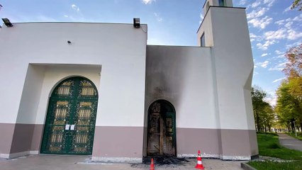 Incendie devant la mosquée Arrahma à Nantes