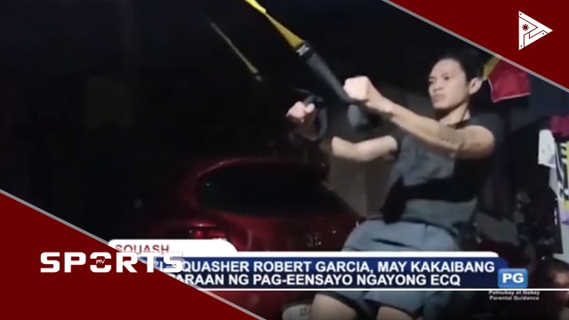 National squasher Robert Garcia, may kakaibang paraan ng pag-eensayo ngayong ECQ