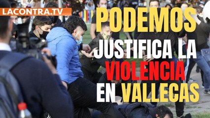 Download Video: Podemos justifica la violencia de los grupos antisistema que boicotearon el mitin de VOX en Vallecas