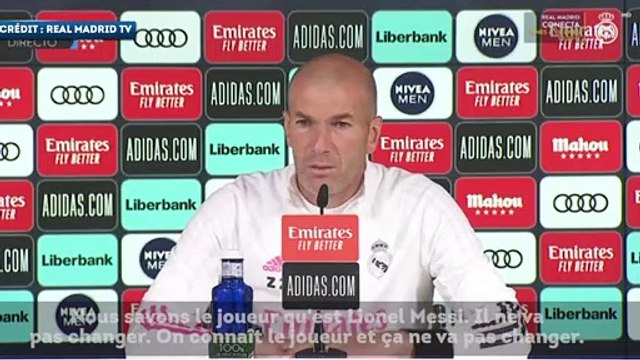 Zinedine Zidane veut que Lionel Messi reste au Barça