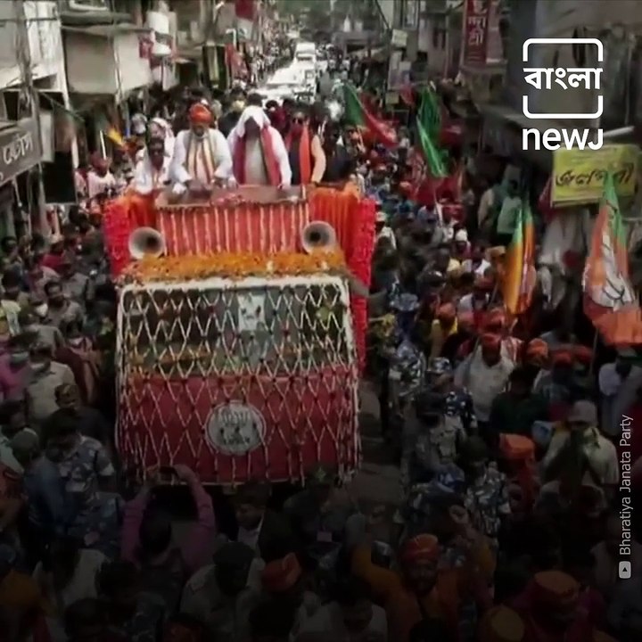 Amit Shah Holds Massive Roadshow In Singur, Assures Industrialization