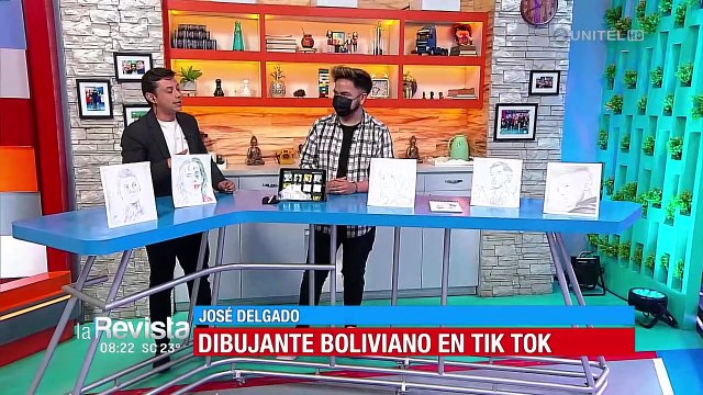 José Delgado, un joven boliviano dibujante en 'Tik Tok'